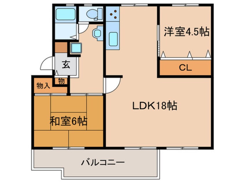 間取図 西一社団地12号棟（405）