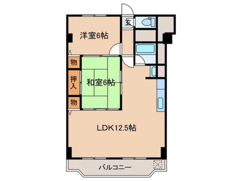 間取図 メゾン覚王山陽宮殿（３Ｂ）