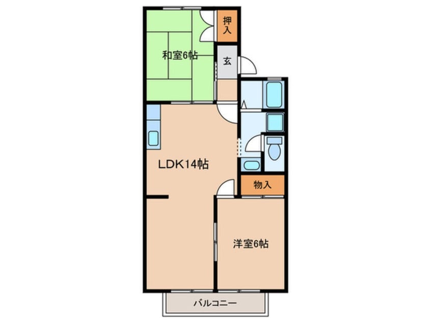 間取図 ファミ－ル小牧原