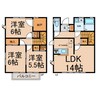 平和ヶ丘ＹＯﾊｳｽ 3LDKの間取り