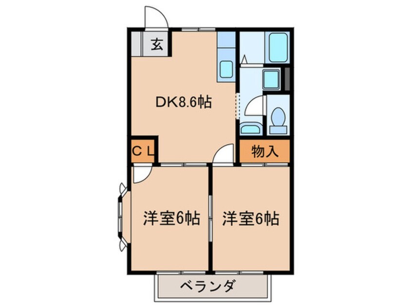 間取図 キャッスル豊　２