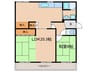 パビリオン平和A棟（402） 1LDKの間取り