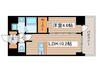 プレサンス錦通THE葵 1LDKの間取り