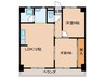 ハイツ小木田 2LDKの間取り