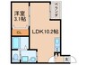 Warren nakashiota Ⅶ 1LDKの間取り