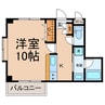 クオン千原 1Kの間取り