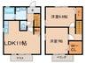 メゾンかぐやＢ 2LDKの間取り