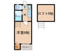 Luna Court 1Kの間取り