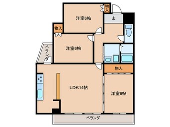 間取図 ヒルハイツ浅井