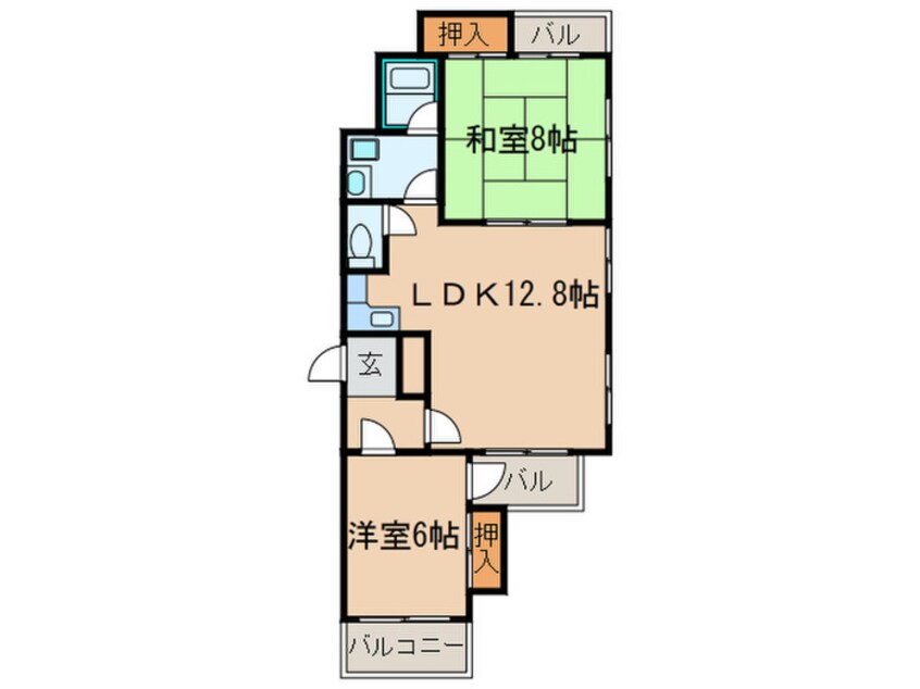 間取図 レスカ－ル星ヶ丘