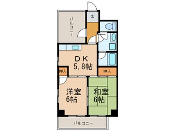 間取図 レスカ－ル星ヶ丘