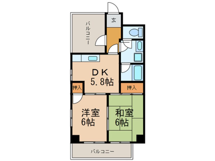 間取図 レスカ－ル星ヶ丘