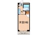 竹原ハイツ 1Kの間取り