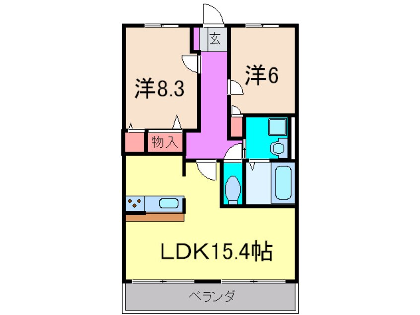 間取図 ホリ－ステ－ジ城山