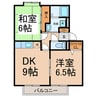 クエルカス 2DKの間取り