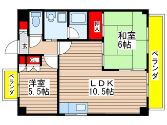 間取図 リヴァ－サイド植田