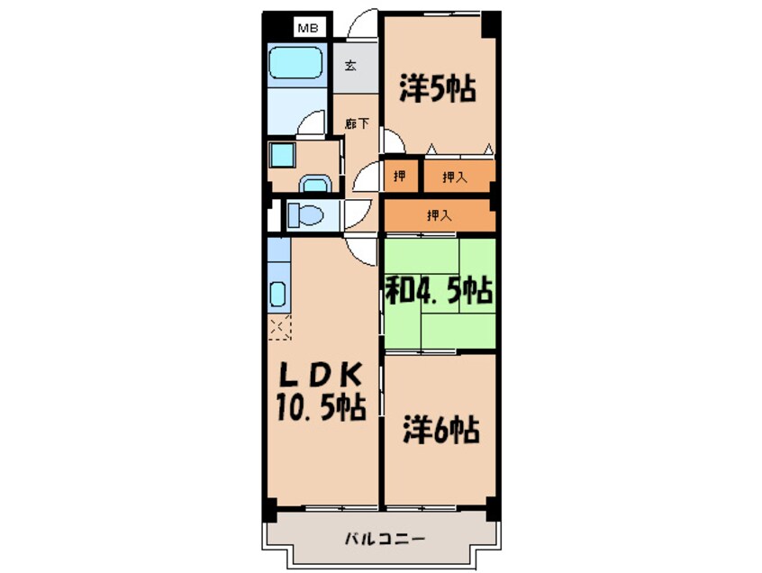 間取図 ロイヤル白鳥