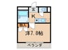グリーンヒルズ　山田　８ 1Kの間取り
