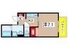 スターブル野並 1Kの間取り