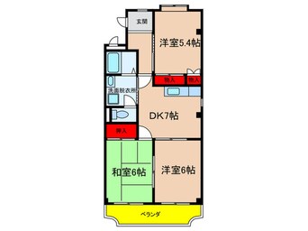 間取図 ブル－ムバンノ