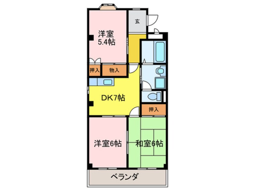 間取図 ブル－ムバンノ