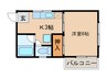 コーポ浅野 1Kの間取り