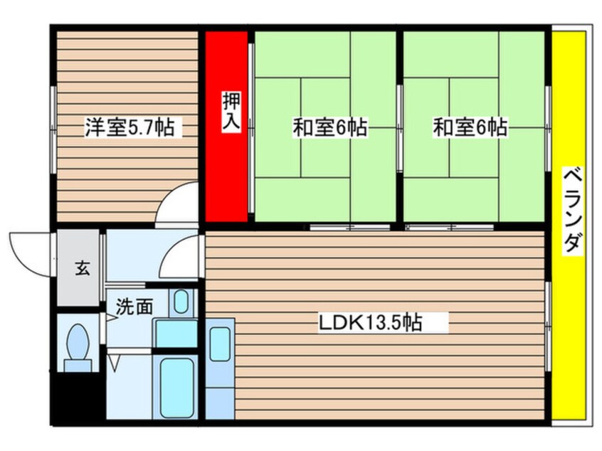 間取図 シャトルシバタ