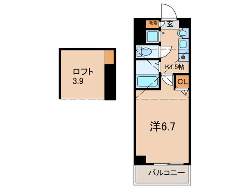 間取図 ﾗｲｼﾞﾝｸﾞｺｰﾄ名古屋駅前東(1005)