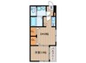 クラシカ 1DKの間取り
