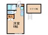 Monecourt鹿子 1Rの間取り