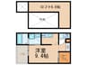 Vaga新富 1Rの間取り