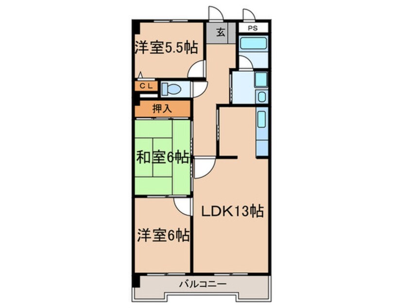 間取図 パウゼ　藤が丘