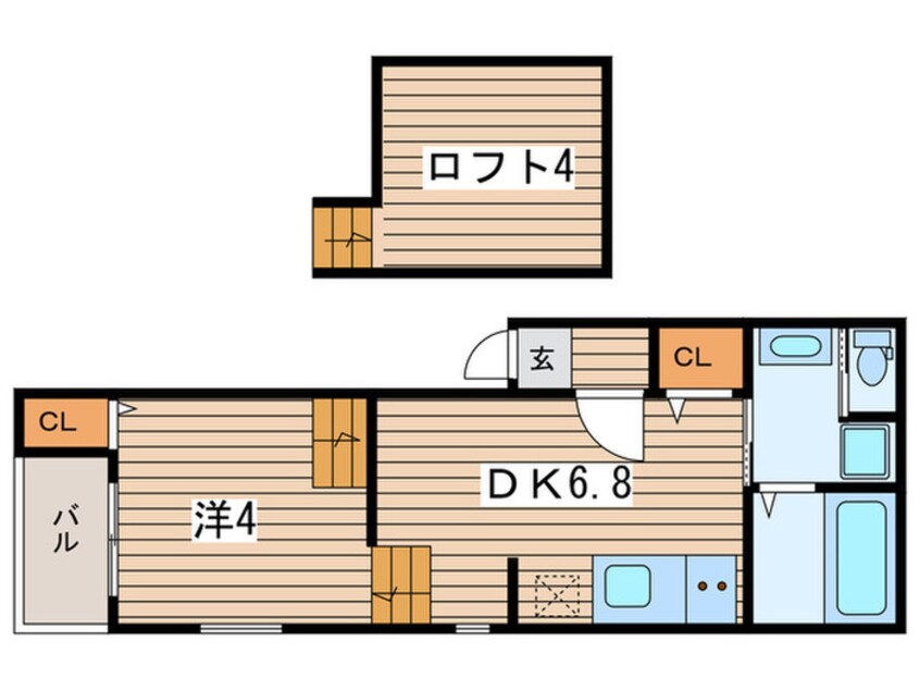 間取図 ハーモニーテラス伝馬