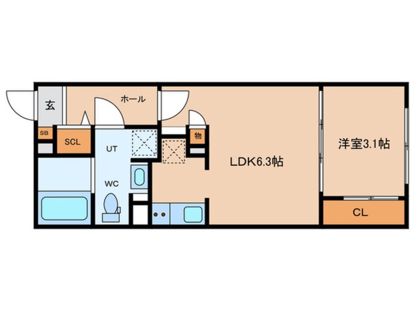 間取図 エスリードコート今池