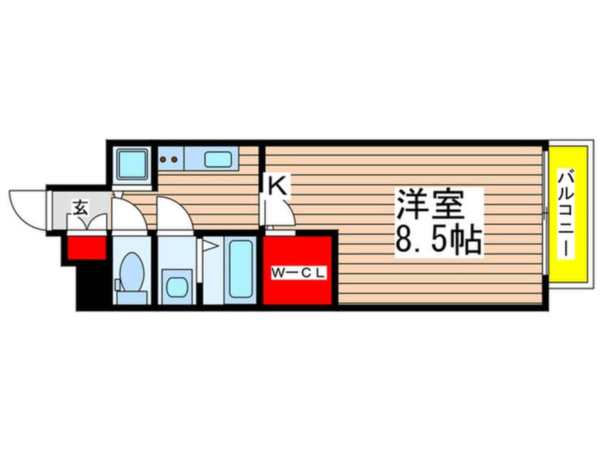 間取図 プレサンスジェネ鶴舞(705)