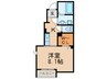 アルモニーやなぎ 1Kの間取り