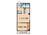 アクアフォレスト 1LDKの間取り