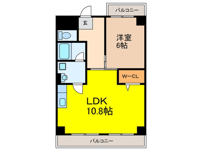 間取り図 ﾄ-ｶﾝﾏﾝｼｮﾝ第二松原(807)