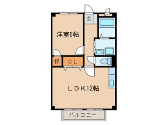 間取図 サ－プラスＴＷＯ与八杁