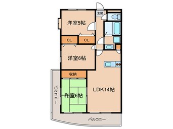 間取図 サンモ－ル　欅