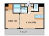 ア－スヒル東白壁 1LDKの間取り