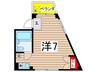 ヴァンティアン金山 1Rの間取り