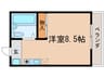 シティハウス八剣 1Rの間取り