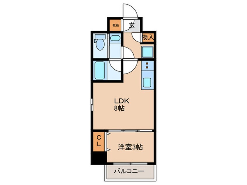 間取図 ルネフラッツ名駅南