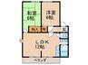 カサフェリスＡ棟 2LDKの間取り