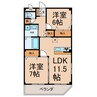 コーポ椿５ 2LDKの間取り