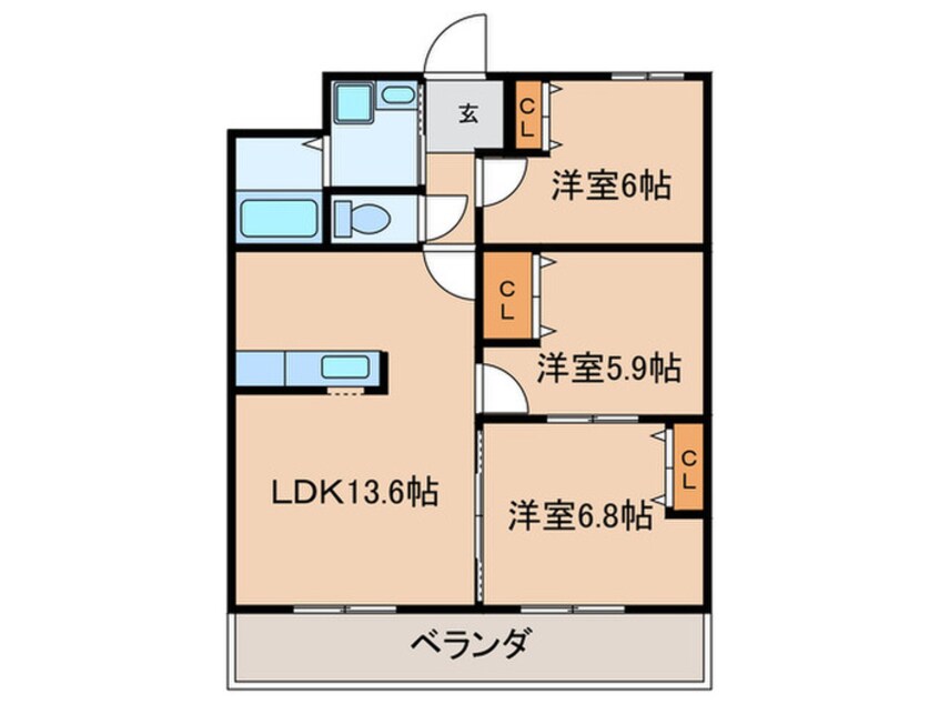 間取図 ソレイユⅠ