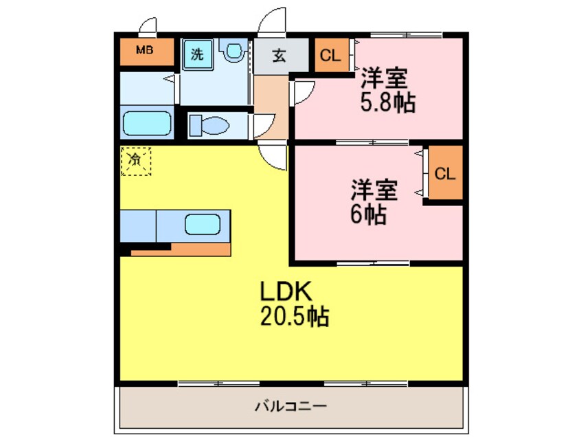 間取図 ソレイユⅠ