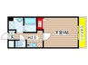 アビタシオン八事 1Kの間取り