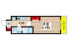レジディア久屋大通 1Kの間取り